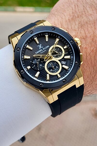 Daniel Klein Kasası Gold Kordonu Siyah Renk Ayarlanabilir Kordonlu 44 mm Fonk...