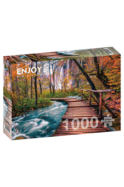 Enjoy Puzzle Puzzle 1000 de piese Enjoy – Pârâu forestier în Plitvice, Croația