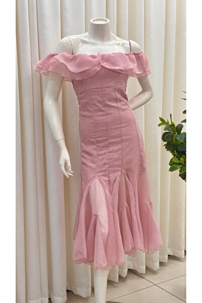 SELSAL ruffled midi dress