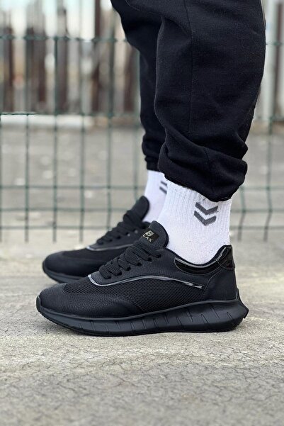 Zapatos WG062 Чоловічі щоденні шнуровані трикотажні кросівки CTST - Чорні