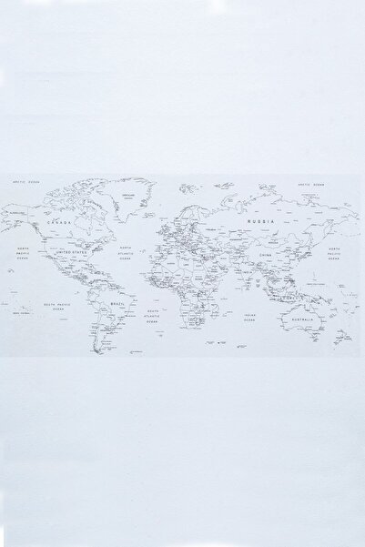 Saatistan Büyük Dünya Haritası 100x56cm, Dekoratif ve Eğitici Duvar Posteri