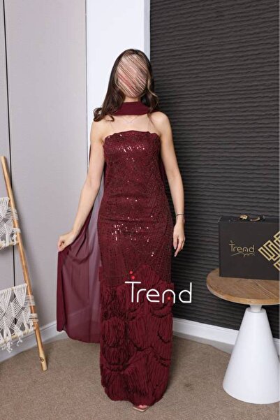 TREND Burgundy Evening Dress