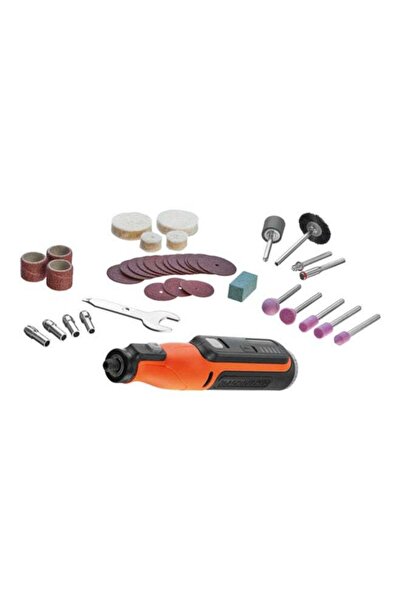 Generic BLACK+DECKER Cordless Rotary Tool 8V + 37pcs Accessories BCRT8I-XJ Orange/Black