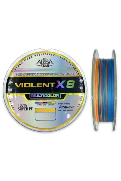 Albastar Violent 8X Pe Multi Color 150 Meters 0.21 mm