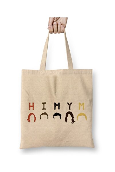 Toyaso How I Met Your Mother 08 Λευκή υφασμάτινη τσάντα με μακριά λαβή Τσάντα...