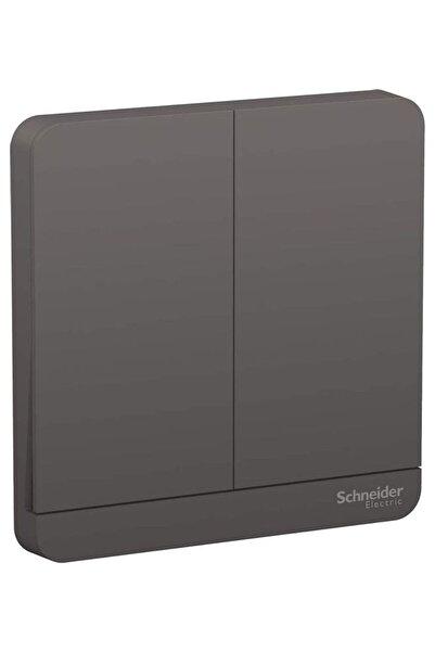 SCHNEIDER لوحة حائط رمادية اللون مزودة بمفتاح ثنائي الاتجاه أحادي المخرج.
