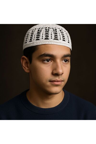 LaFont White hat with a beautiful pattern, 10 pieces