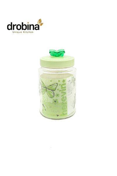 drobina Dropina Butterfly Medium Colored Glass Jar 1.5L