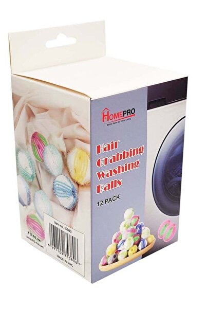 Home Pro 12 كرة لإزالة شعر الحيوانات الأليفة/الوبر من الغسالة، ملحق غسيل الملابس