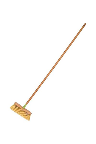 Generic مكنسة هوم برو المصنوعة من الخيزران - مكنسة خشبية طبيعية ومتينة