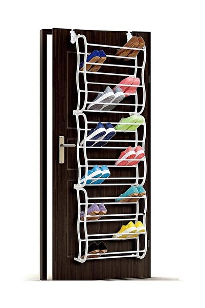 Home Pro 12 Layers Overdoor Shoe Folding Storage Rack, 175X17.5X52cm, Assorte...