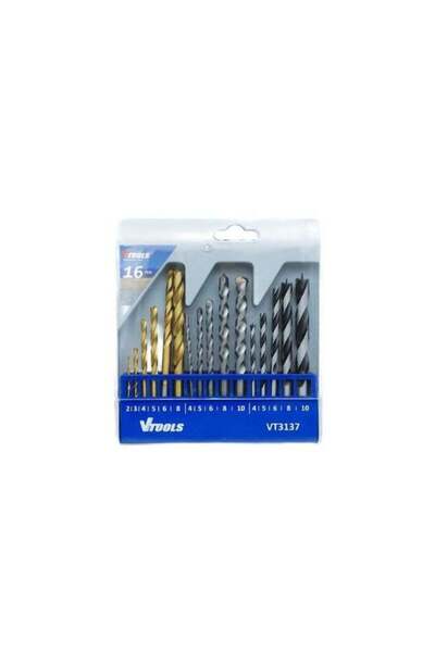 VTOOLS 16Pcs Drill Bits Set, With HSS and HCS Bits, Heat Resistance, 135 Degr...
