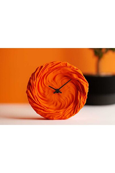 KARA3DS MASA SAATİ-TURUNCU MASA SAATİ-DEKOR MASA SAATİ