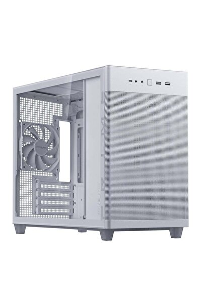 ASUS Prime AP201 Tempered Glass MicroATX Case - 90DC00G3-B39010 (White)