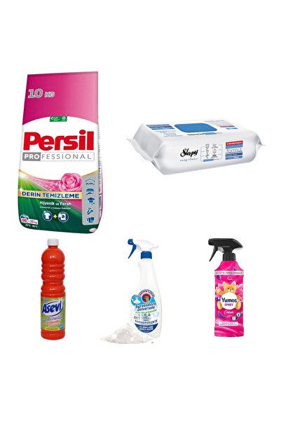 Clean Pachet de curatenie: Detergent 10kg Color + Asevi 1L+ Chante Clair 600ml+ Sleepy 100+ Yumos 450ml