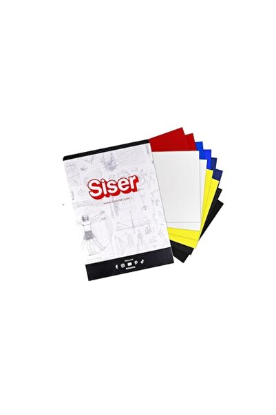 Siser Комплект от 12 листа за HTV, фолио EasyWeed P.S., A4, основни цветове
