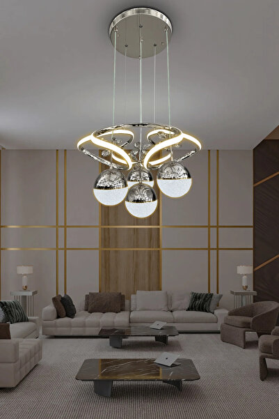 RSCOLLECTIONS Dron 4 Top LED Sarkıt Avize – Modern Salon Avizesi