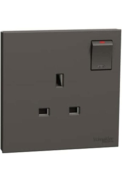 Schneider Electric AvatarOn C 1 Gang Socket - Dark Grey
