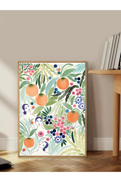 Tuba Decor Tablo dintr-o singură bucată cu rame din lemn pentru sufragerie, s...