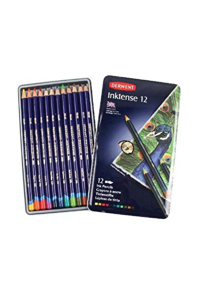 Derwent مجموعة أقلام تلوين مكونة من 12 قطعة: أصفر/أحمر/أخضر
