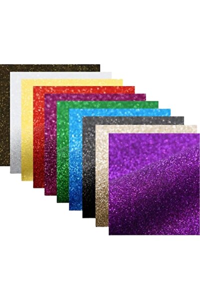Siser Σετ 10 Folii HTV Glitter, 20x30cm, Πολύχρωμο