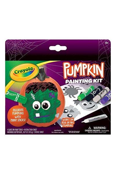 Crayola No Carve Pumpkin Decorating Kit With Paint Sticks, Less Mess Paint Set For Kids, Gift