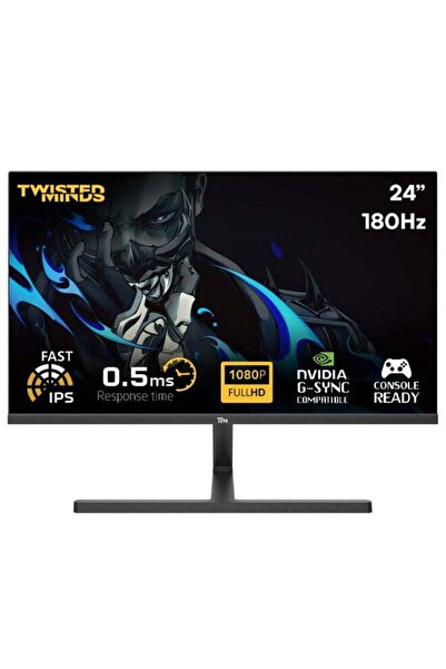 Twisted Minds 24 inch Blaze Series FHD IPS 180Hz 0.5ms Gaming Monitor TM24FHD180IPS Black