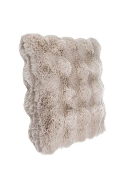 OEM Faux Fur Decorative Cushion with Embossed Pattern for Sofa 40x40cm
