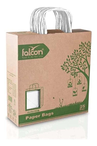 Falcon Pack Retail Shopping Bag, 44 cm x 44 cm x 16 cm, White