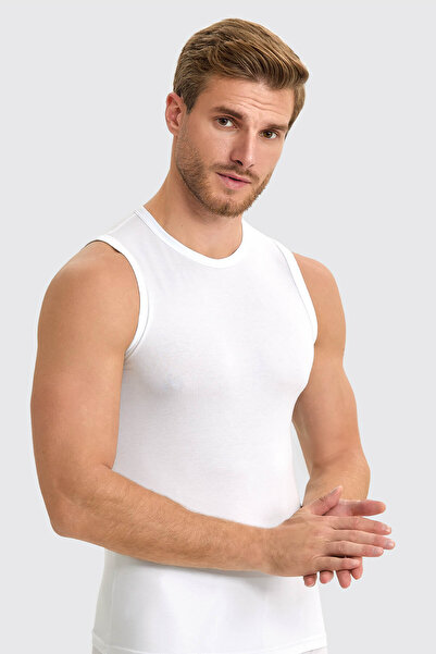 Berrak 10396 , 6'lı Paket Erkek Modal Sıfır Yaka Kolsuz Atlet Fanila Brk10396-6