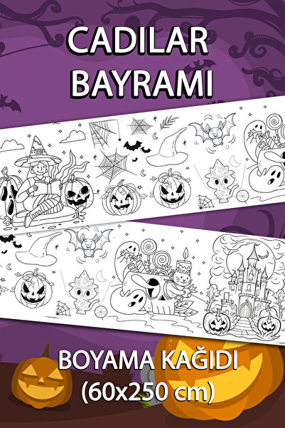 Jumbo Halloween Giant Coloring Paper 60cm x 250cm