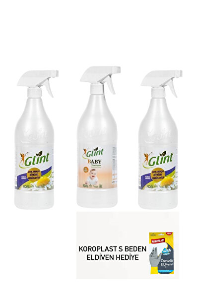 GLİNT Bitkisel leke çıkarıcı karma paket 3 adet koroplast s beden eldiven