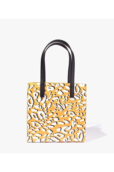 Ted Baker WXB-LILLCON LEOPARD DETAIL SAFFIANO SMALL ICON YELLOW