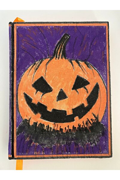 SimplyTexGoGlobal Magic Purple Halloween A5 Notebook, 80gsm Orange Paper