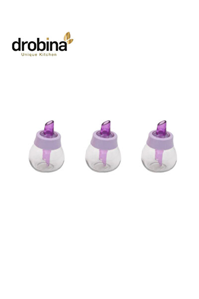 drobina طقم مزيتة 3 حبات بنفسجي من دروبينا