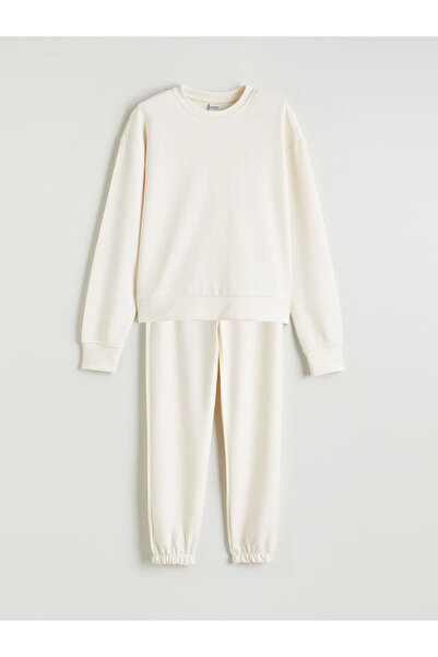 LC Waikiki Costum de trening pentru copii LCW Kids Ecru pentru fete