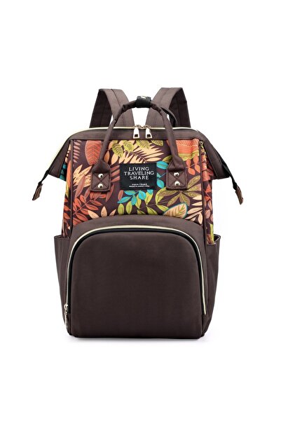 Generic حقيبة أطفال للأم - حقيبة ظهر مقاومة للماء لحفاضات الأطفال مع حامل زجا...