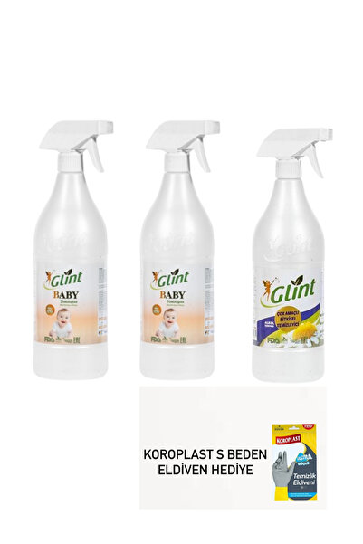 GLİNT Bitkisel leke çıkarıcı karma paket 3 adet koroplast s beden eldiven