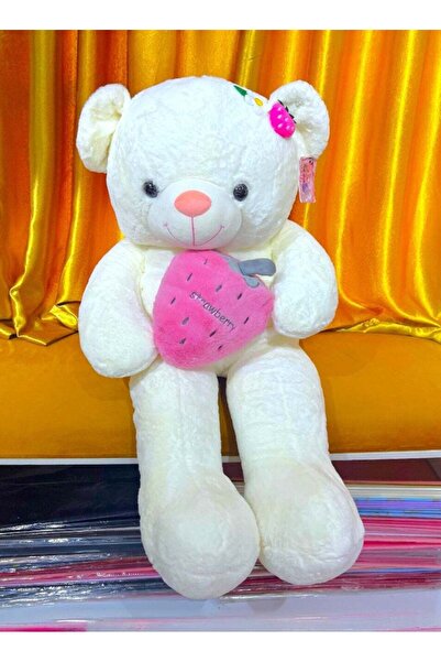 Toybox دمية دب أبيض لطيفة، دمية قطيفة فائقة النعومة مصنوعة من قماش لطيف على البشرة