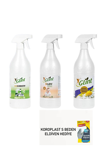 GLİNT Bitkisel leke çıkarıcı karma paket 3 adet koroplast s beden eldiven