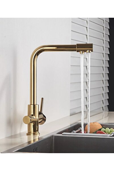 FUMA COLLECTİON LÜX 3 YOLLU ARITMA ÇIKIŞLI AÇ KAPA MUTFAK EVİYE BATARYASI 2 Y...