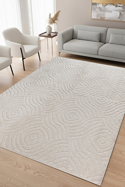 MELARİS HALI Wellen Yıkanabilir Kalın Yumuşak Dokuma Halı Kaymaz Taban Mutfak...