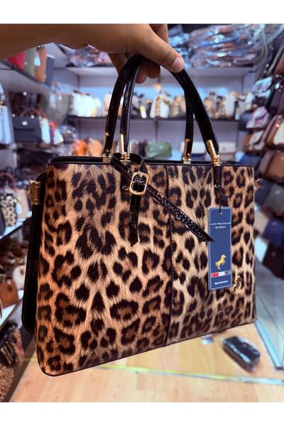 Çanta Trend حقيبة ميامي بولو ليوبارد ذات 3 أقسام وحزام طويل متقاطع للكتف والي...