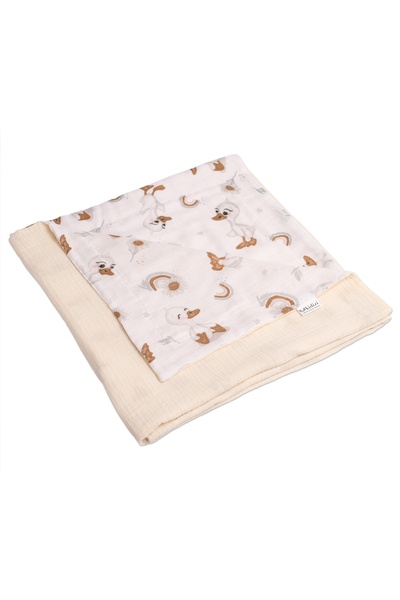 Kidizi Лятно одеяло от Двуспален муселин 110x75 см Ducky, 100% памук