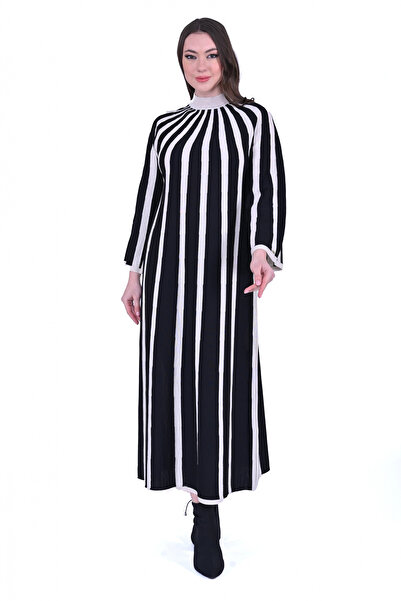 Invee 6889 Black-And-White Wool Ebise