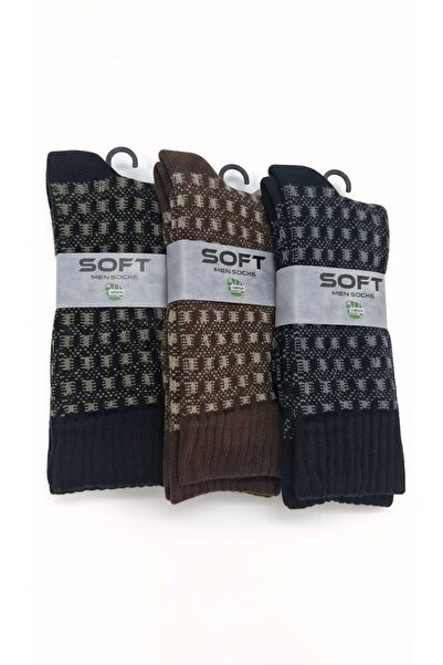 SOFT KIŞLIK BAMBU ERKEK ÇORAP; 3'LÜ PAKET