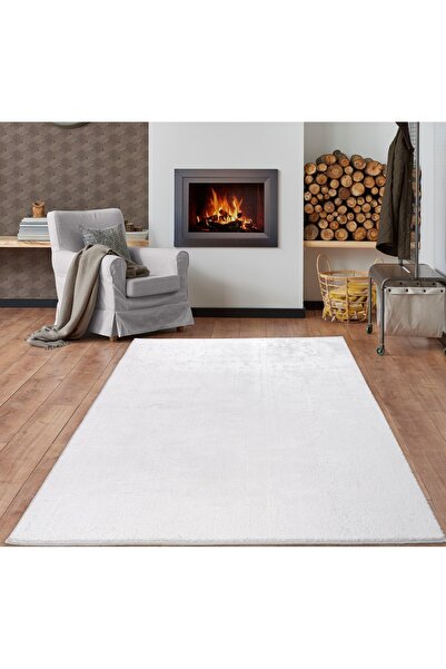 Musbak Halıdan Gümüş Pelüş Modern Kaymaz taban Makinede Yıkanabilir. Özel ölç...