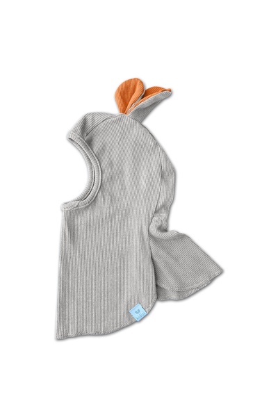 Kidizi Cagula copii reglabila cu urechiuse din bumbac certificat, Puppy grey ...