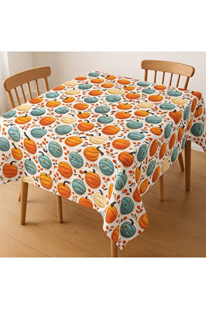 Home Colorful Pumpkin Patterned Worry-Free Tablecloth