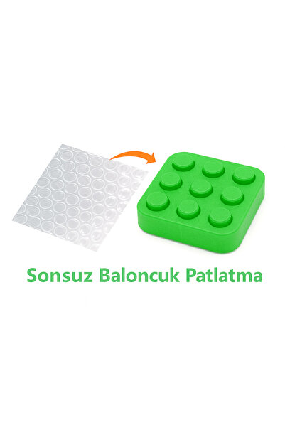 Üreet Sonsuz Baloncuk Patlatma Oyuncağı (Yeşil) - Stres Giderici, Rahatlatıcı...